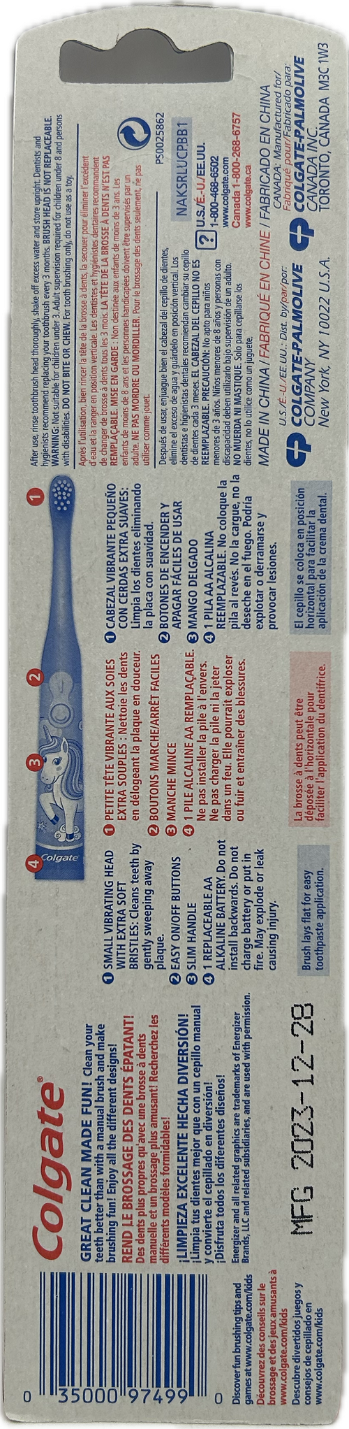 COLG KIDS POWER TOOTHBRUSH UNICORN SONIC