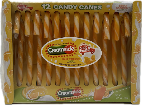 CREAMSICLE CANDY CANES 12CT 5.92oz ORANGE BB 4/30/26