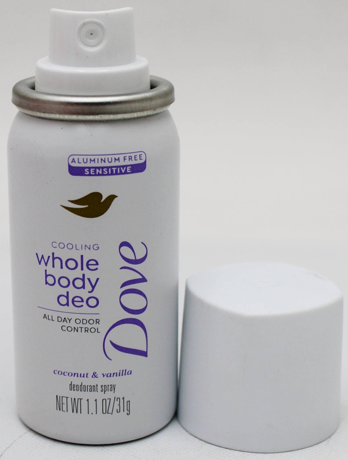 DOVE WHOLE BODY DEODORANT SPRAY COCONUT+VANILLA 1.1oz