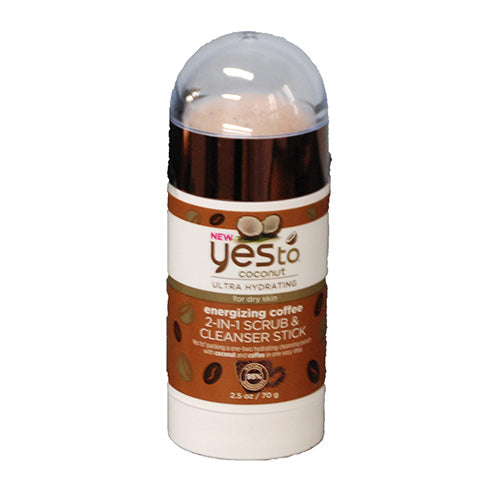 YESTO COCONUT 2-IN1 SCRUB/CLEANSER STICK W/COFFEE EXP 8/27/23