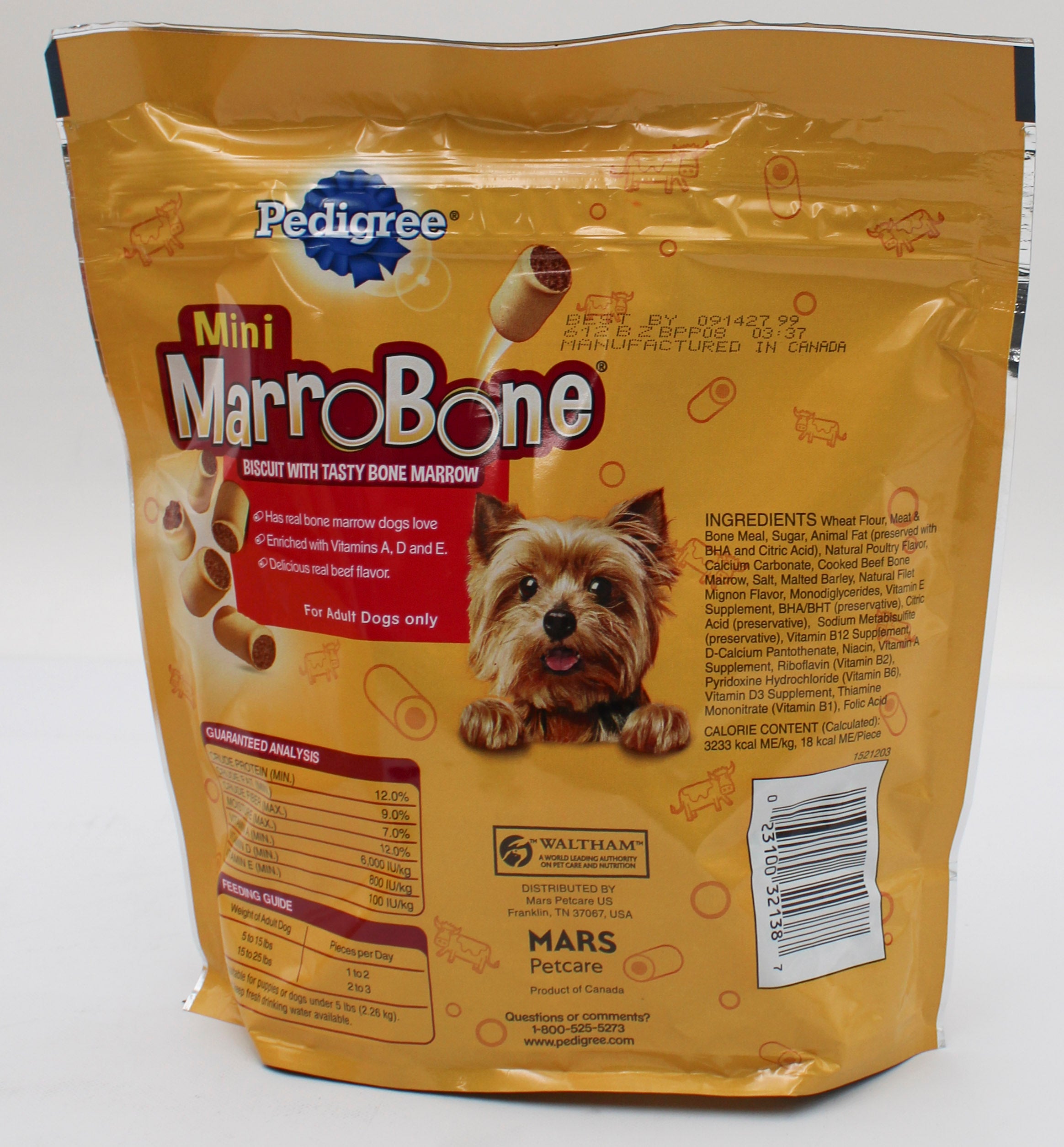 PEDIGREE MARROBONE DOG TREATS 15OZ. BB 9/14/2027