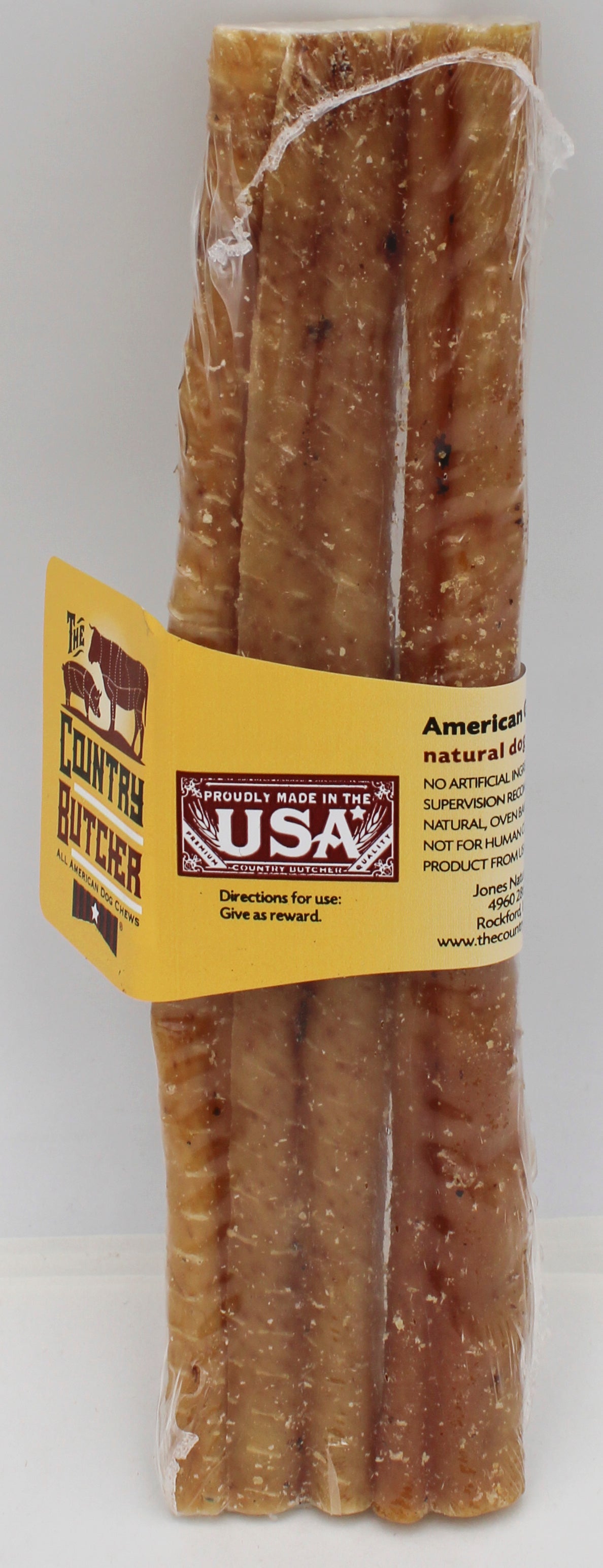 THE COUNTRY BUTCHER NATURAL DOG CHEWS PORK ROLLS 2CT MEDIUM 2.2oz BB 1/12/2028