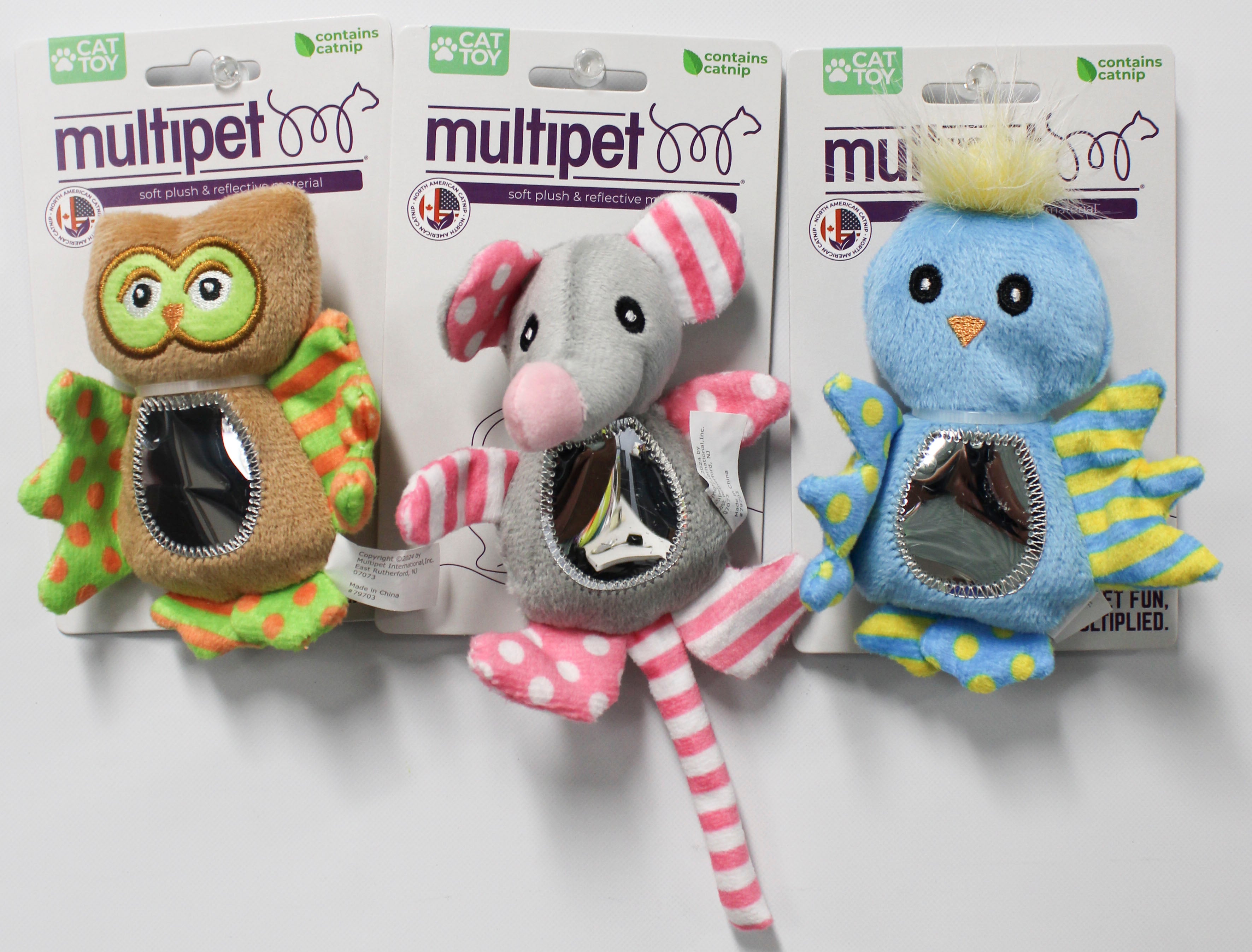 MULTIPET 5" CAT-SEE PLUSH CAT TOY ASSORTMENT