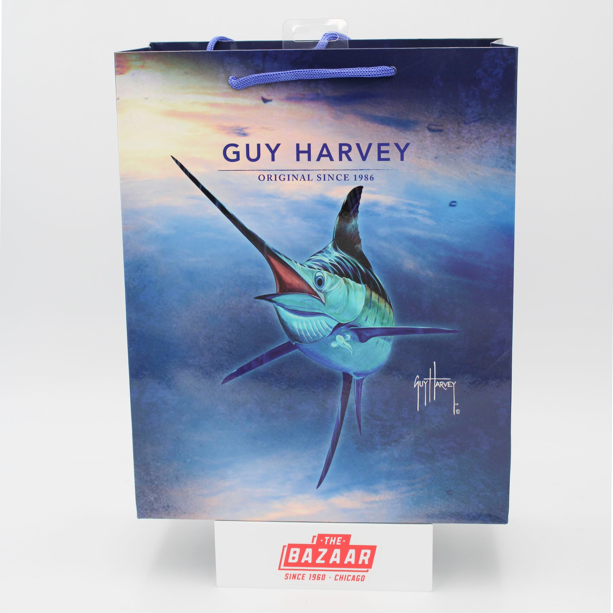 GUY HARVEY MEDIUM GIFT BAG 10" X 5" X 12"  - MARLIN