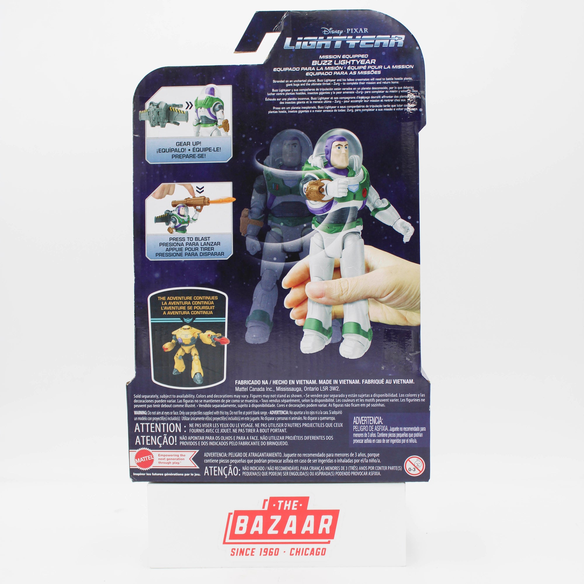 MATTEL DISNEY PIXAR LIGHTYEAR MISSION EQUIPPED 8" FIGURE BUZZ LIGHTYEAR