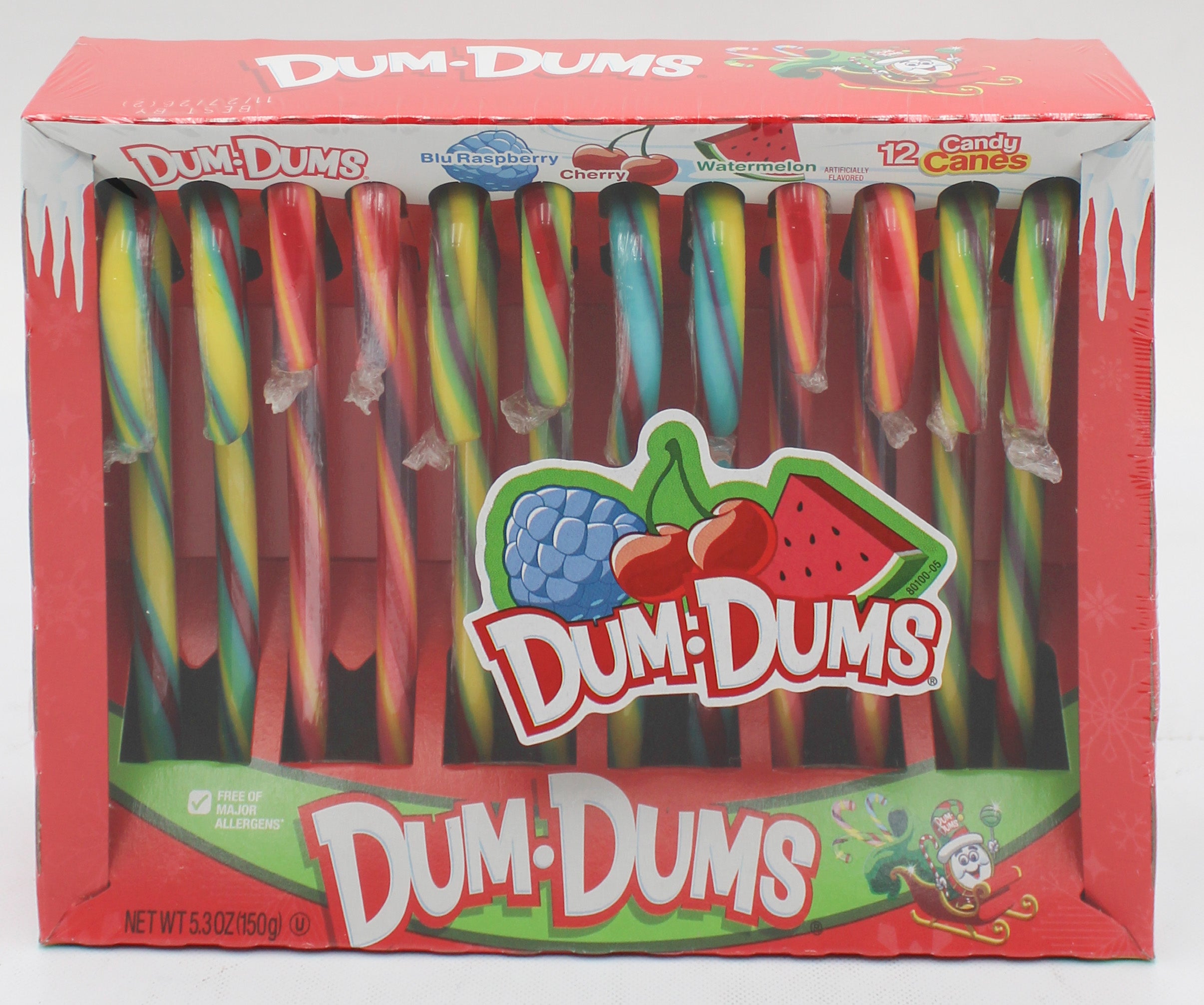 Dum Dums Candy Canes 12ct 5.3oz Bulk Case