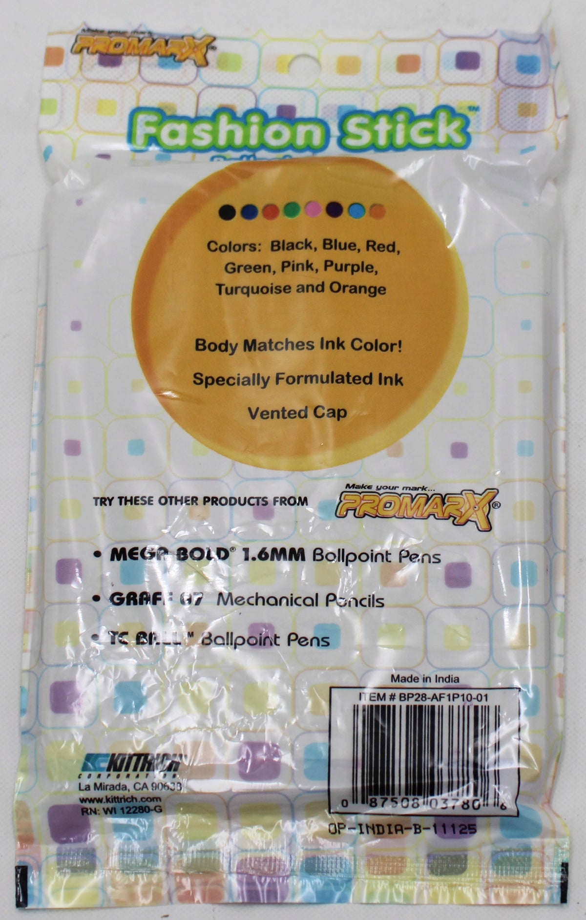 PROMARX BALLPOINT PENS 1.0 MM ASSORTED 10CT