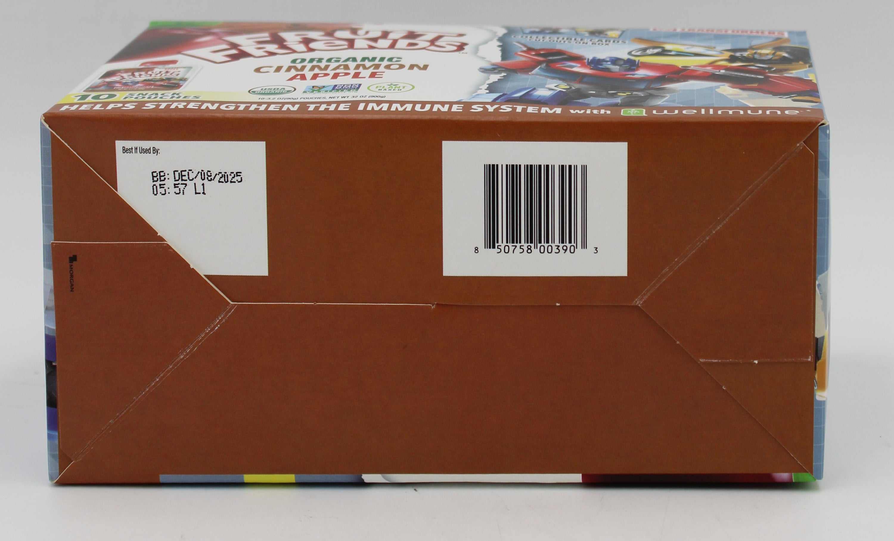 TRANSFORMERS FRUIT FRIENDS ORGANIC CINNAMON APPLE FRUIT SAUCE 10PK  Box  4 BOXES PER CASE Best By 12/8/25