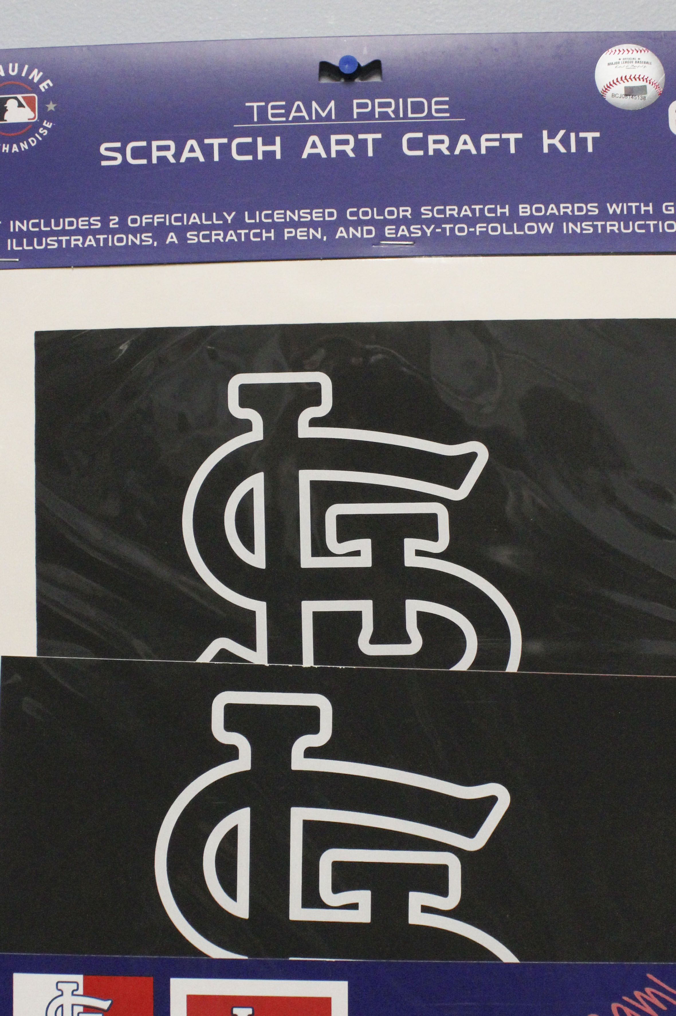 ST. LOUIS CARDINALS SCRATCH ART CRAFT KIT