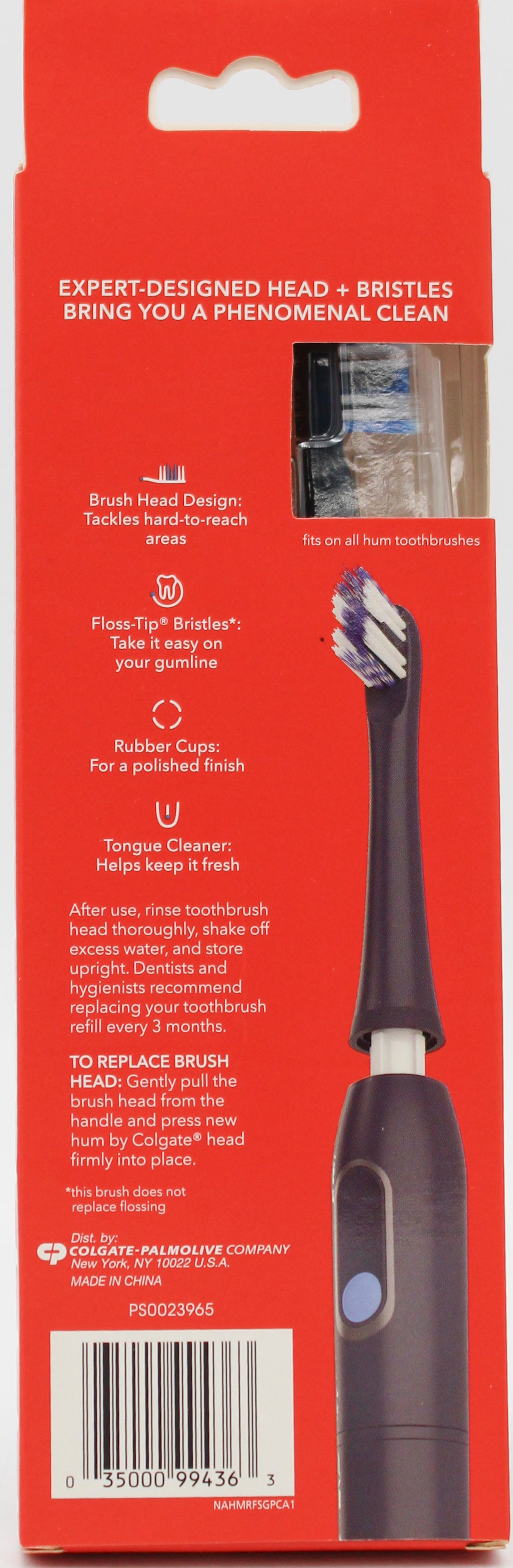 COGLATE HUM ELECTRIC TOOTHBRUSH REFILL GRAY 2pc NI