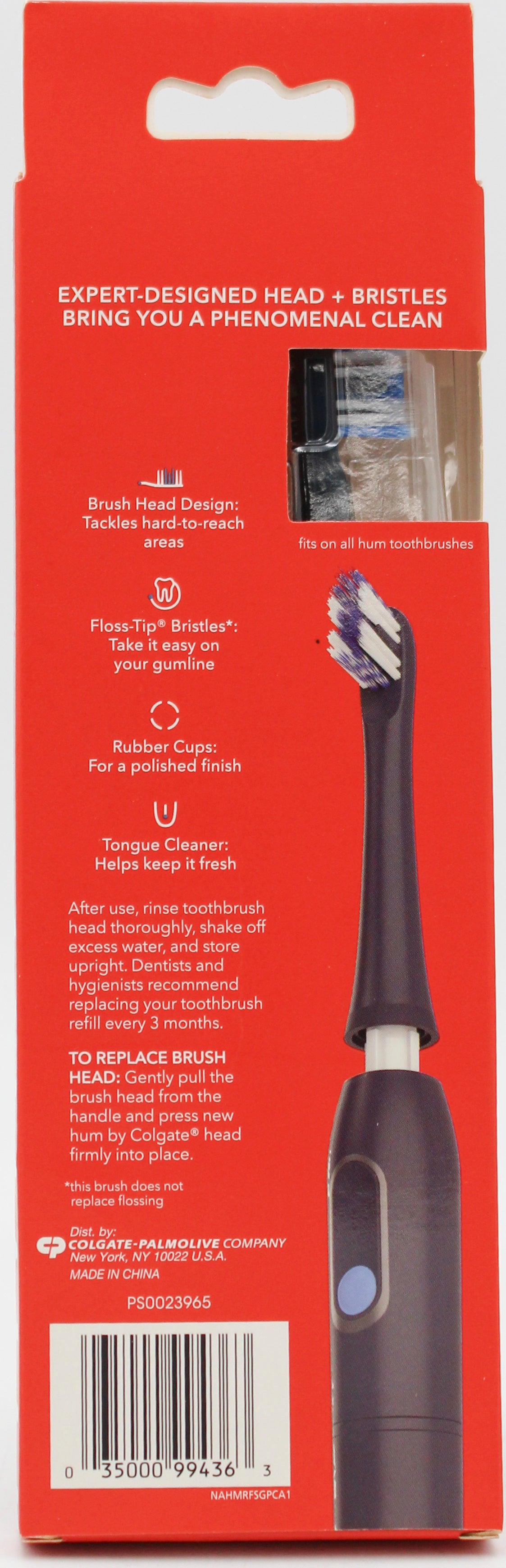COGLATE HUM ELECTRIC TOOTHBRUSH REFILL GRAY 2pc NI