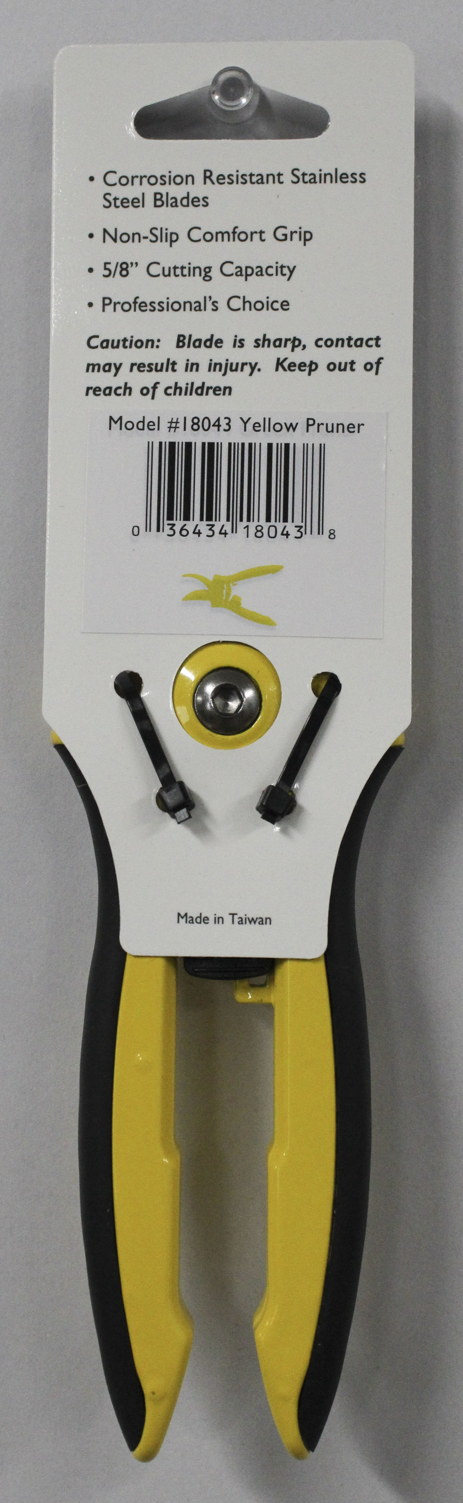 DRAMM BYPASS PRUNER YELLOW WITH STAINLESS STEEL BLADE