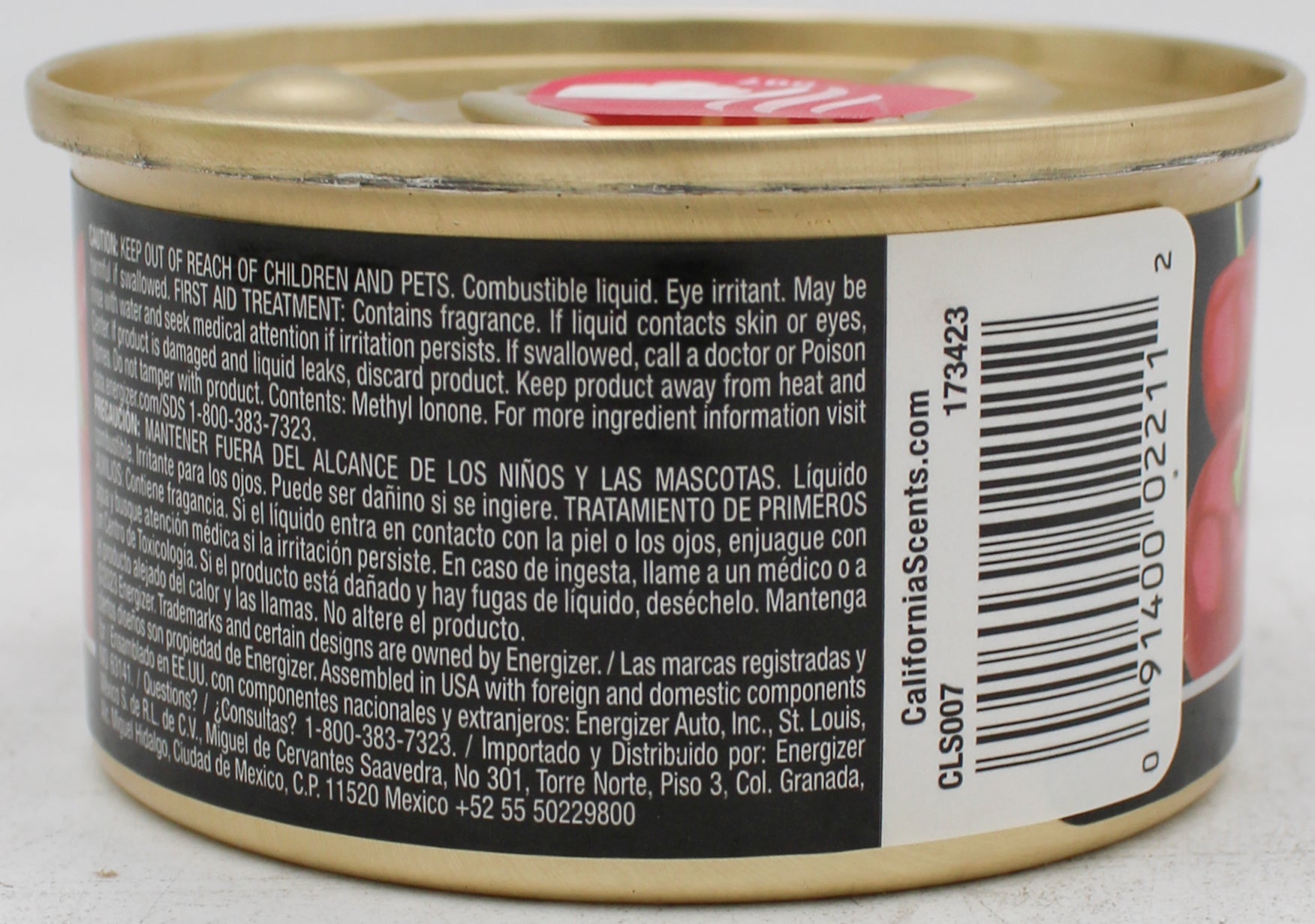 CALIFORNIA SCENTS HOME & AUTO AIR FRESHENER CHERRY 0.81oz