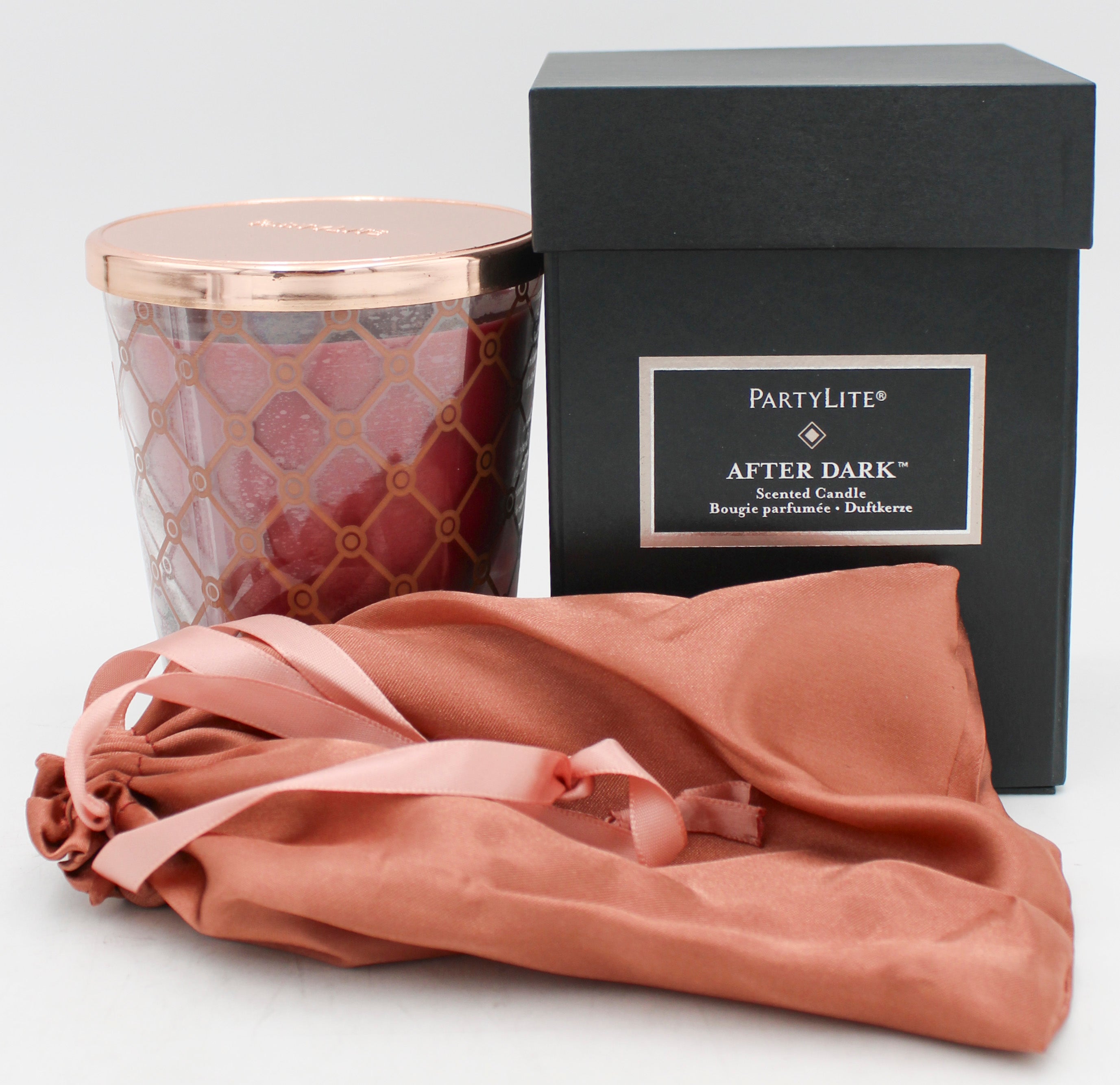 PARTYLITE AFTER DARK CASHMERE CASSIS SCENTED JAR CANDLE 10oz