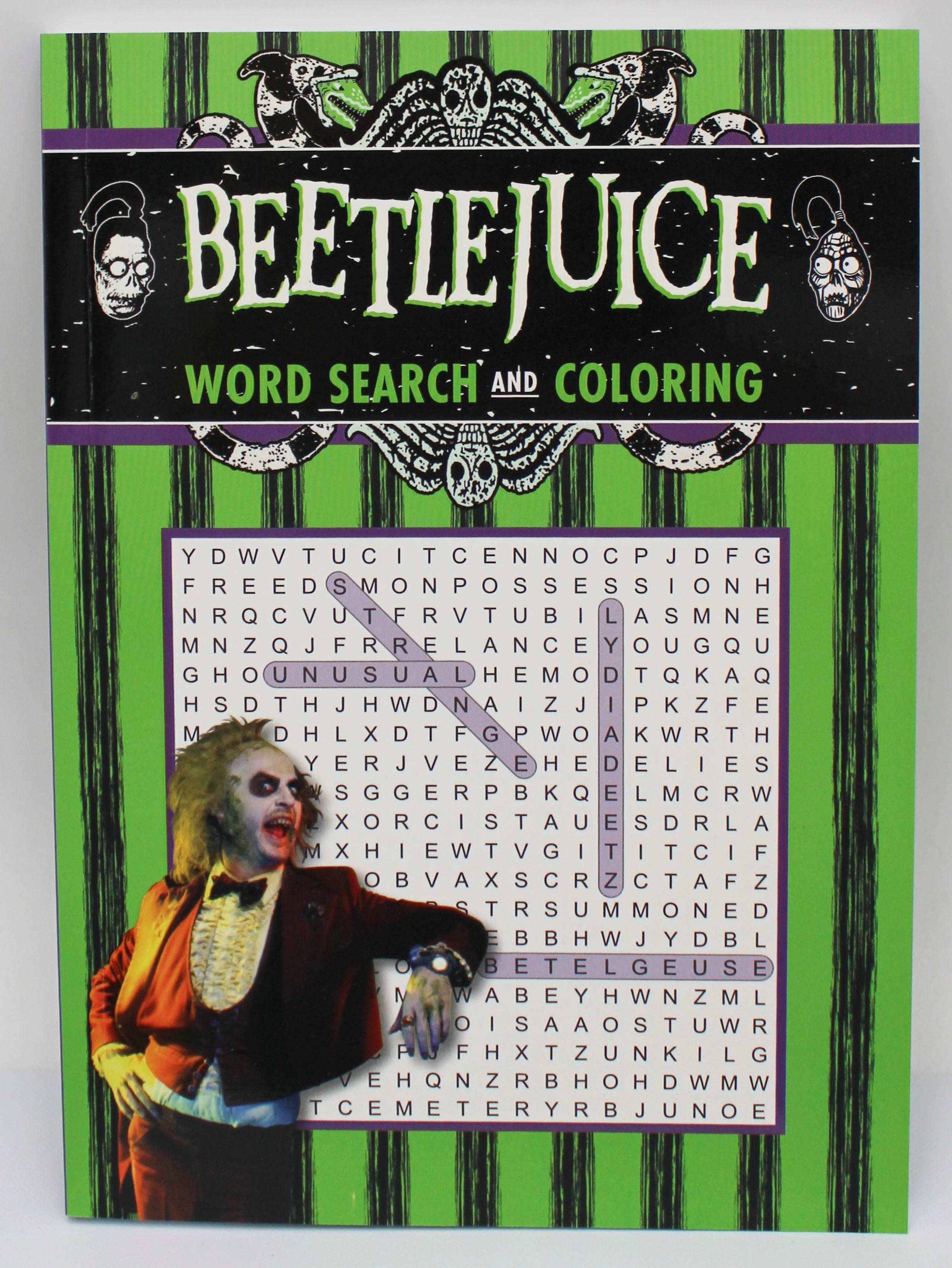 Beetlejuice Word Search & Coloring Book 120 Pages Bulk