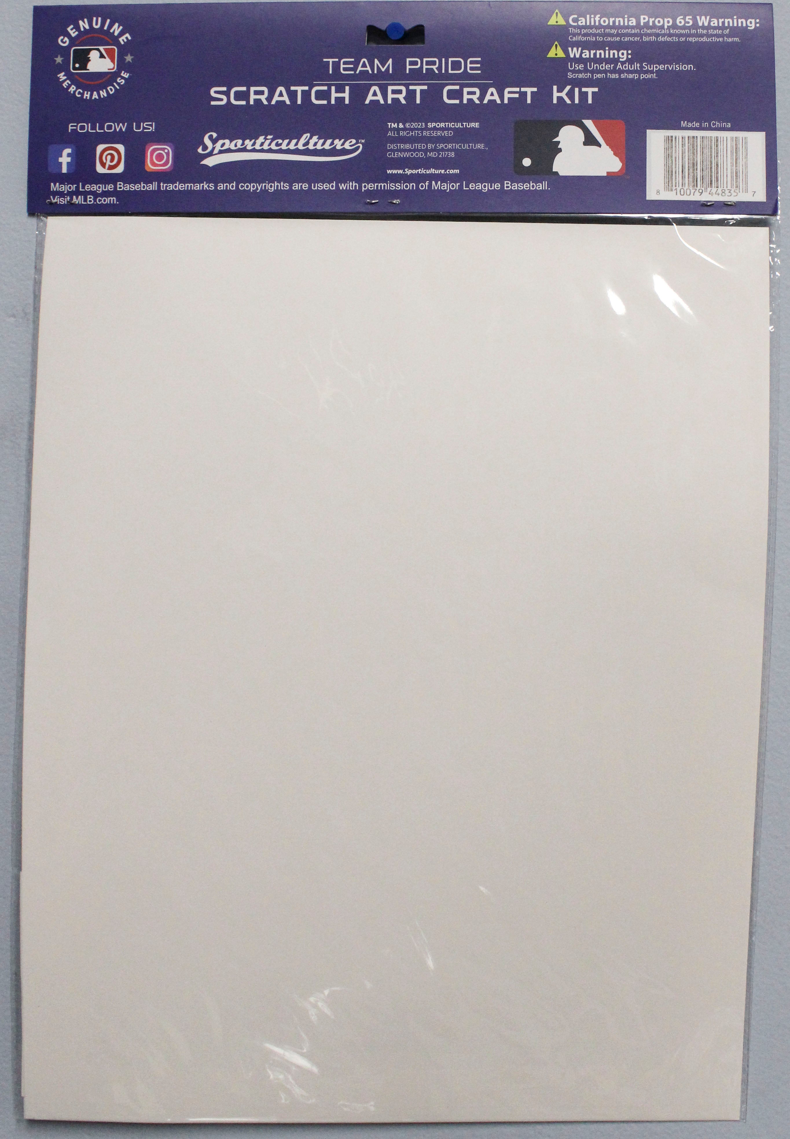 WASHINGTON NATIONALS SCRATCH ART CRAFT KIT