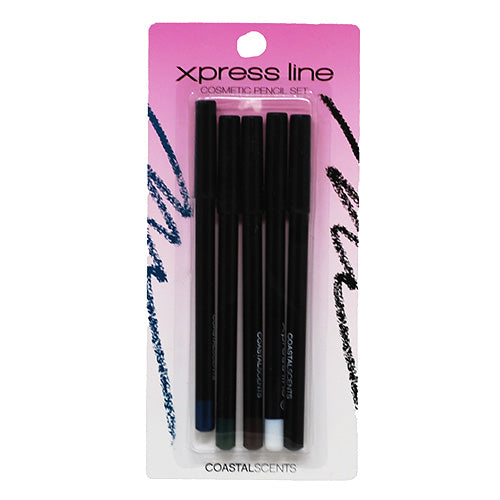 COASTAL SCENTS COSMETIC PENCIL SET 5CT-ASST