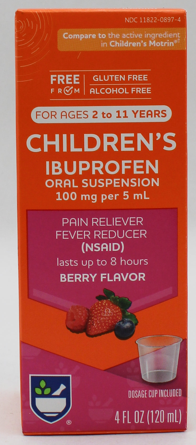 RITE AID CHILDREN'S IBUPROFEN PAIN RELIEVER BERRY 4oz EXP 12/31/2026 COMPARE TO Motrin