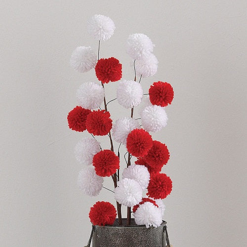 POM POM STEM 2PC SET 22"L