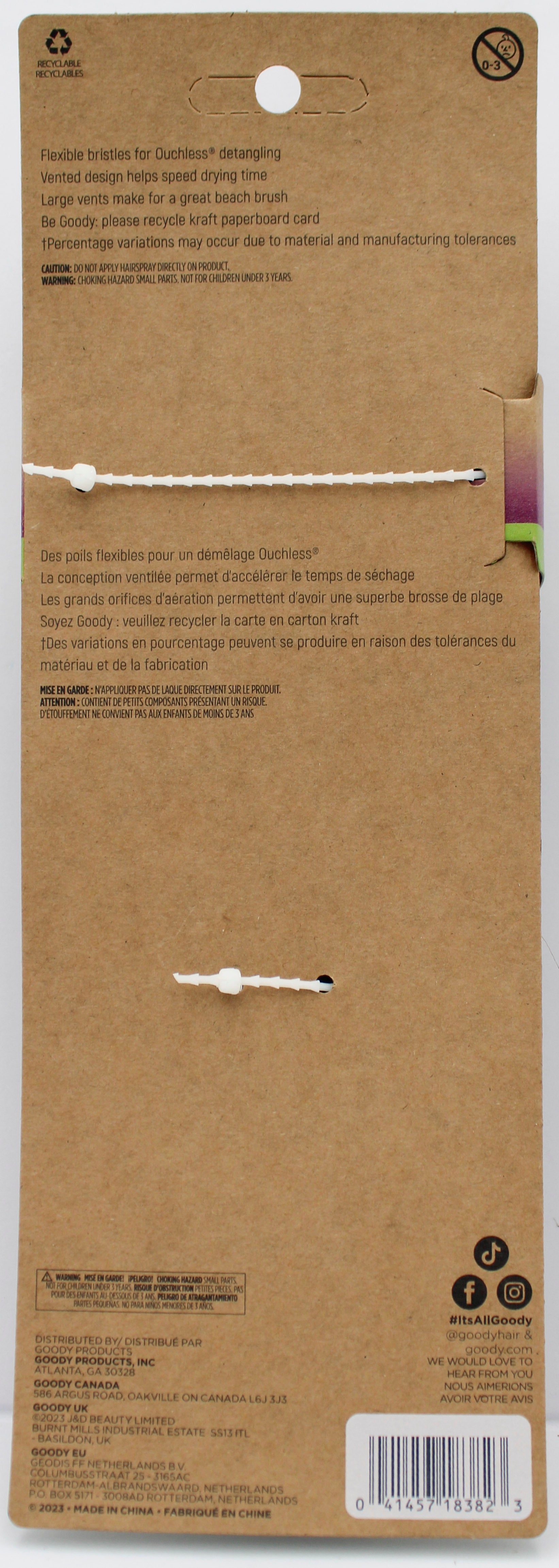 GOODY BLACK PADDLE BRUSH-NI