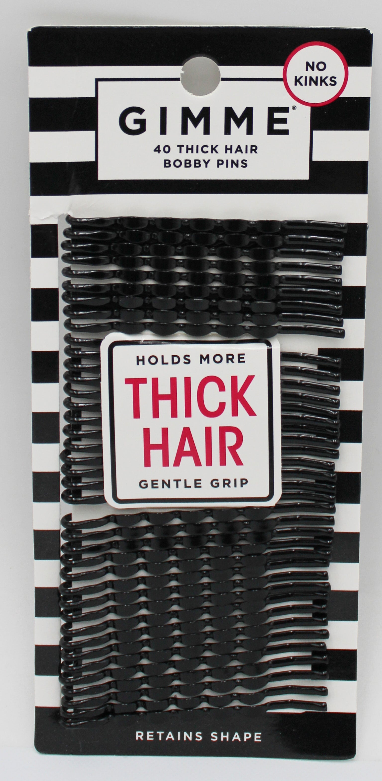 GIMME 40ct Black Bobby Pins Wholesale Pack