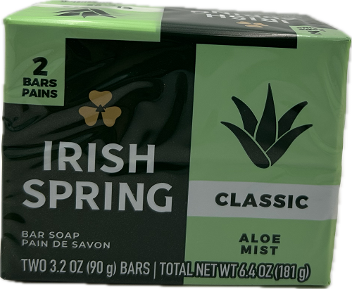 IRISH SPRING BAR SOAP ALOE 2pk 3.2oz NI