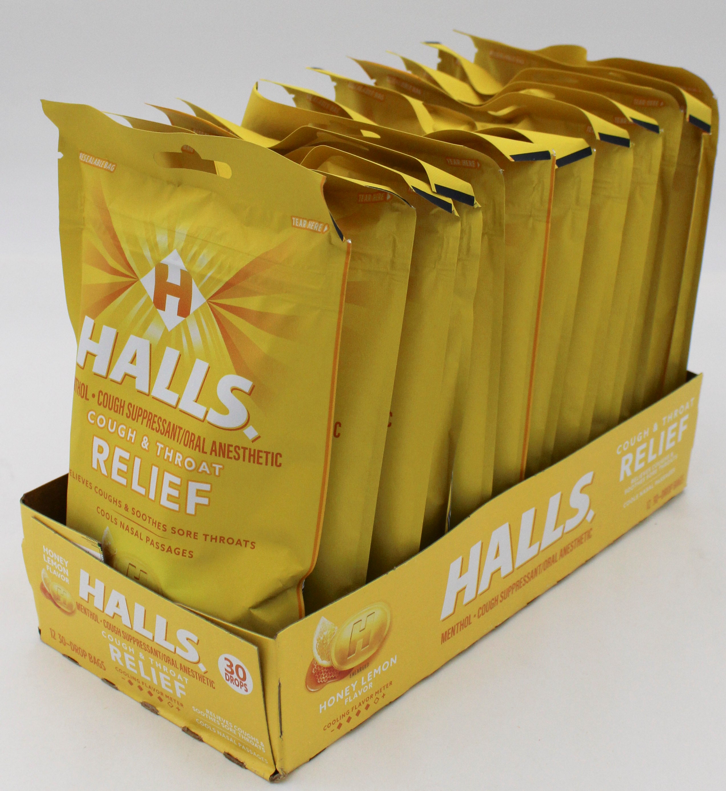 HALLS HONEY LEMON 30 PC BB 1/2/27