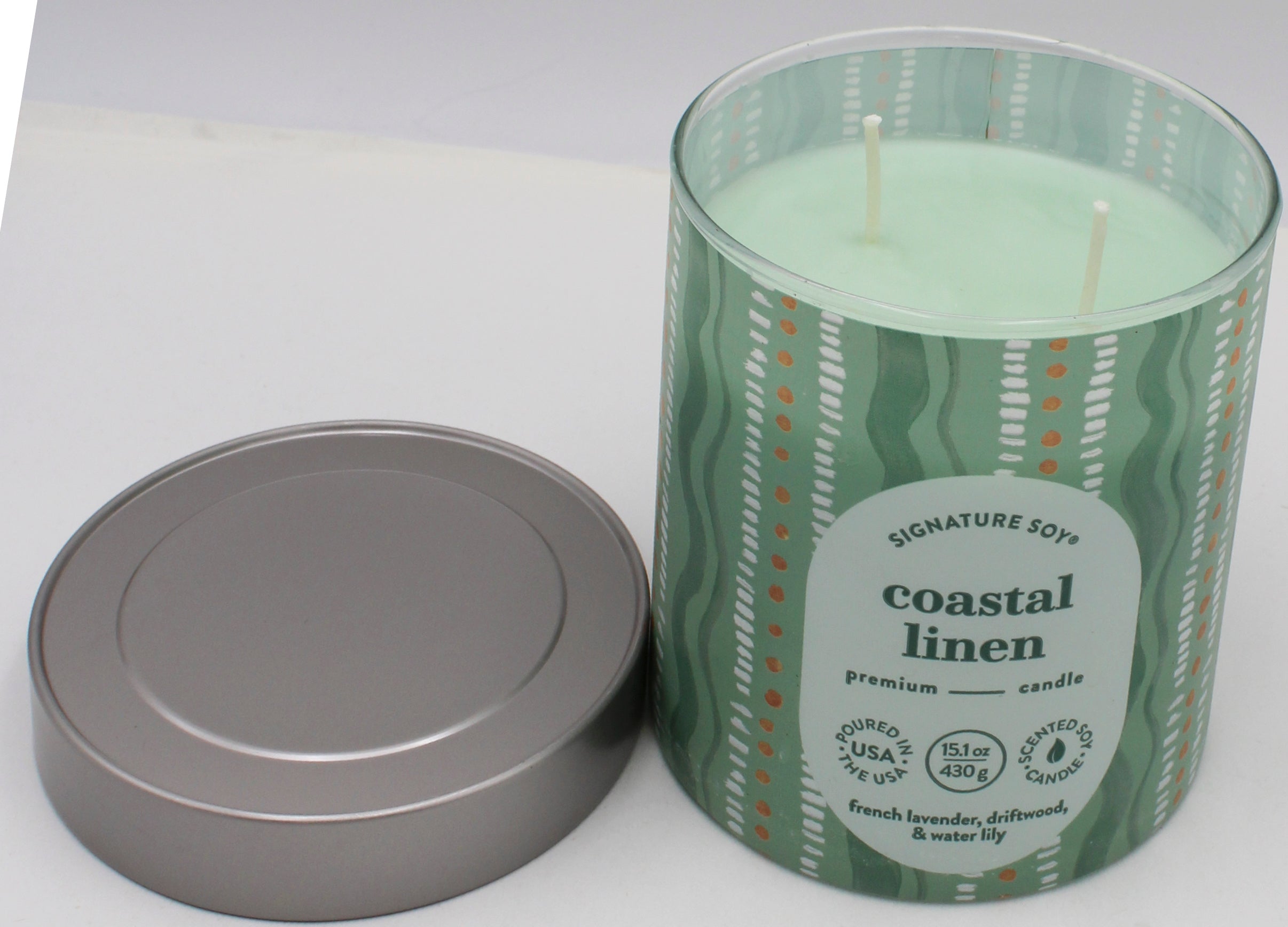 SIGNATURE SOY JAR CANDLE COASTAL LINEN 15.1oz