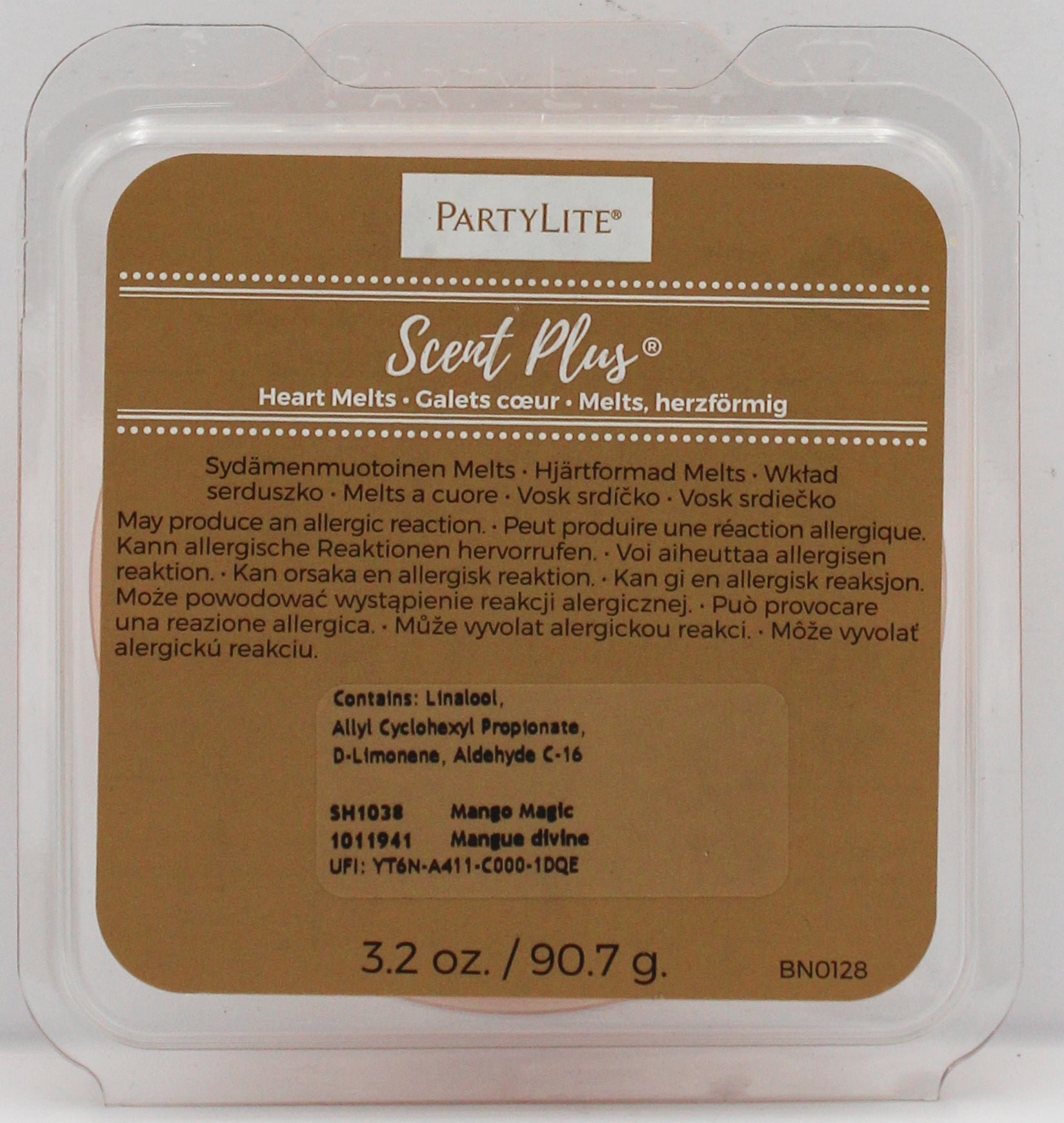 PARTYLITE MANGO MAGIC SCENT PLUS HEART MELTS 3.2oz