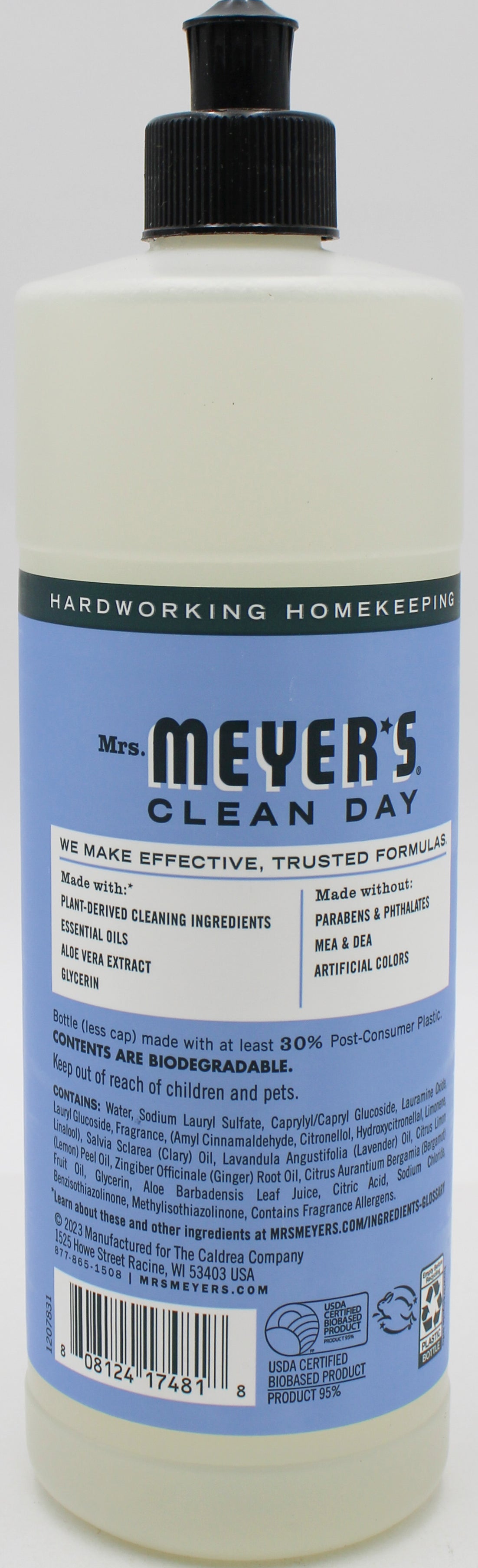 MRS MEYERS LIQUID DISH SOAP BLUEBELL 16oz US