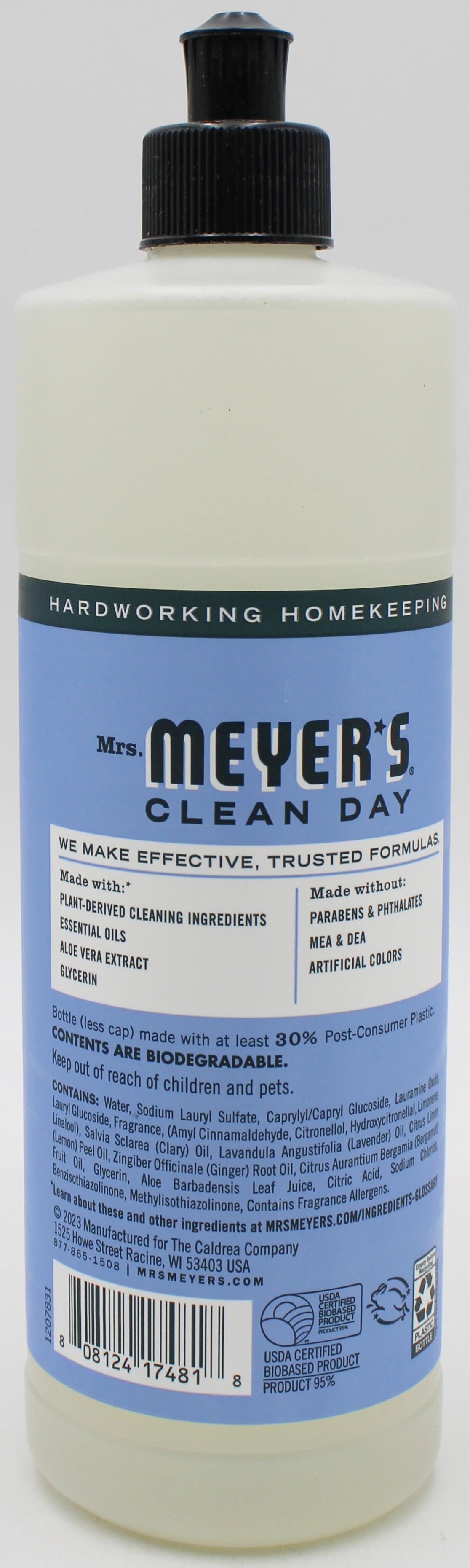 MRS MEYERS LIQUID DISH SOAP BLUEBELL 16oz US