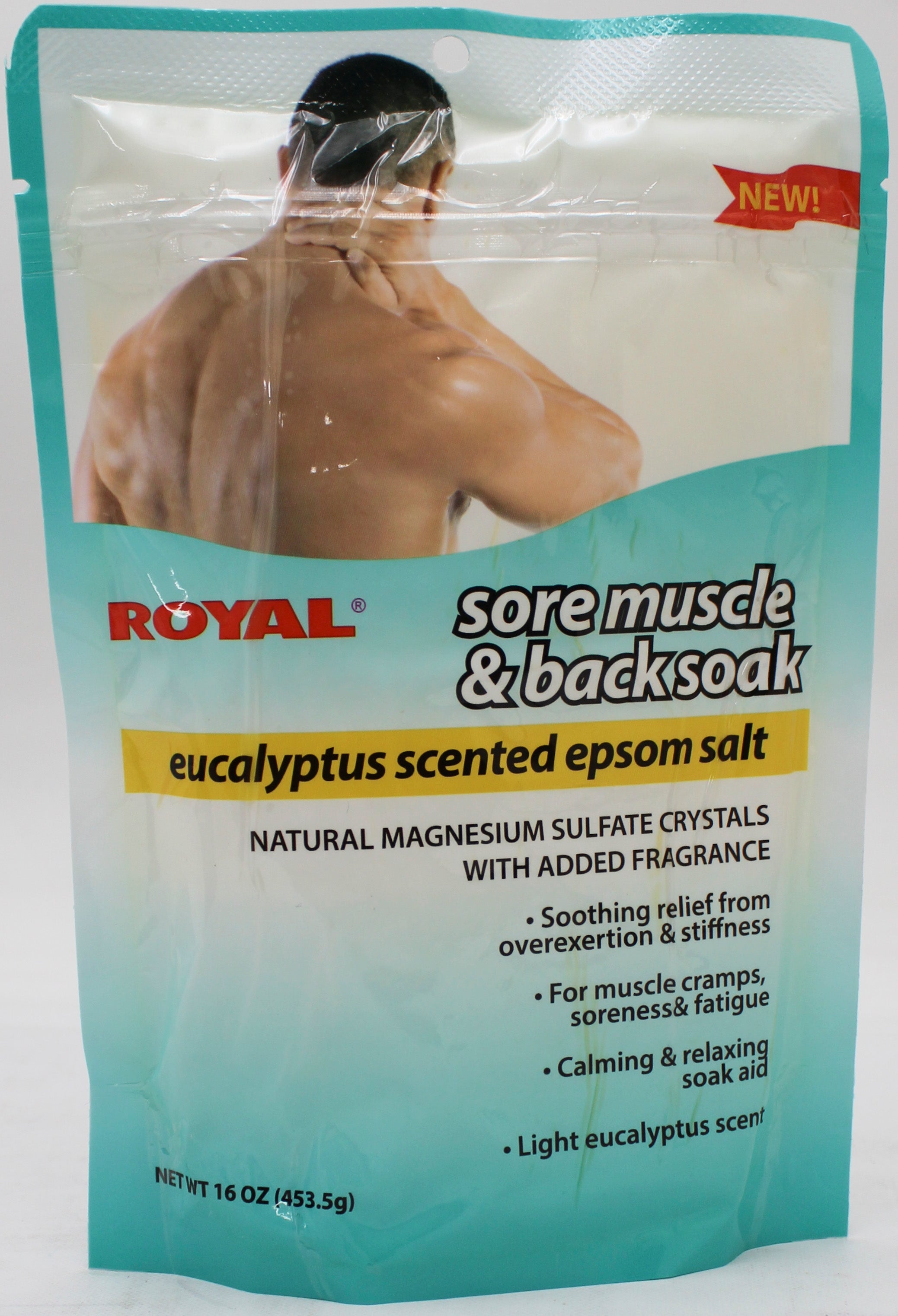 16oz EPSOM SALT MUSCLE & BACK SOAK EUCALYPTUS
