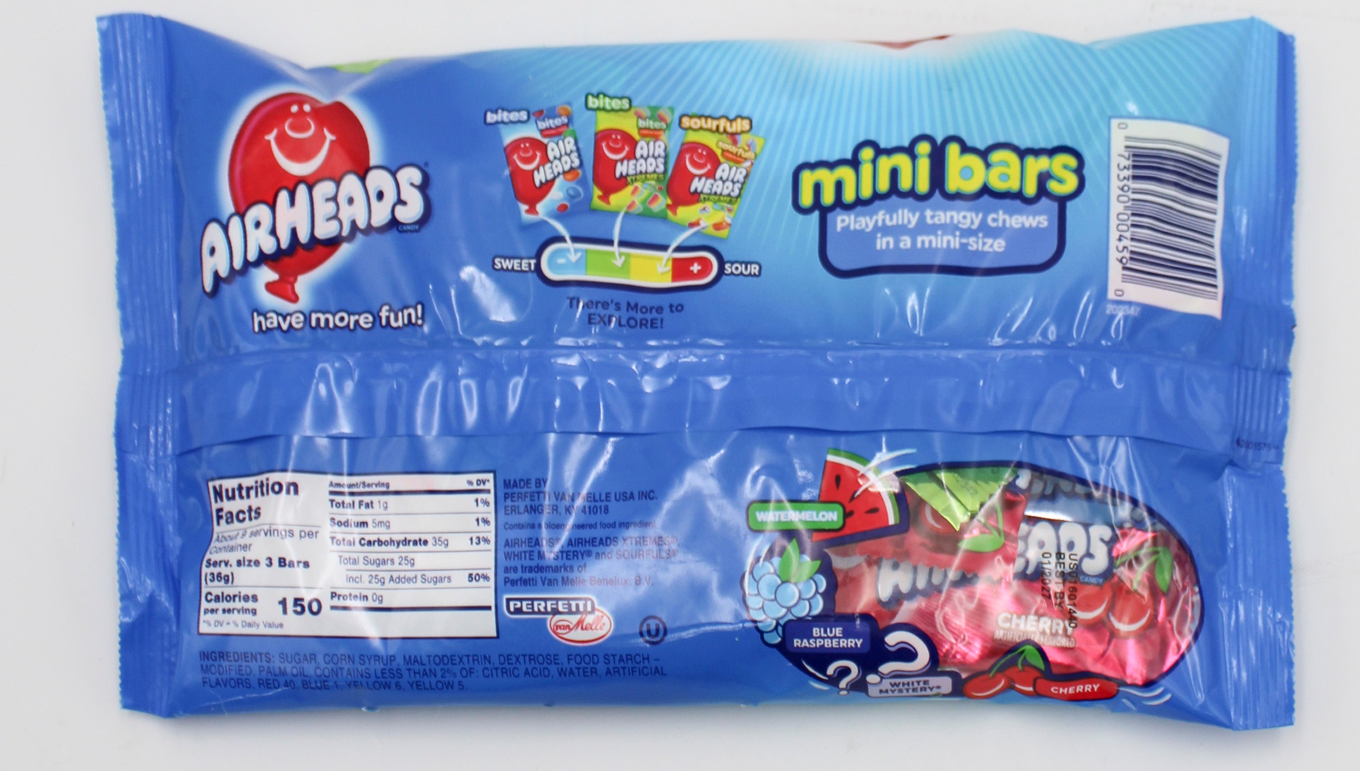 Airheads Mini Bars Assorted 12oz Laydown Bag – Bulk Candy