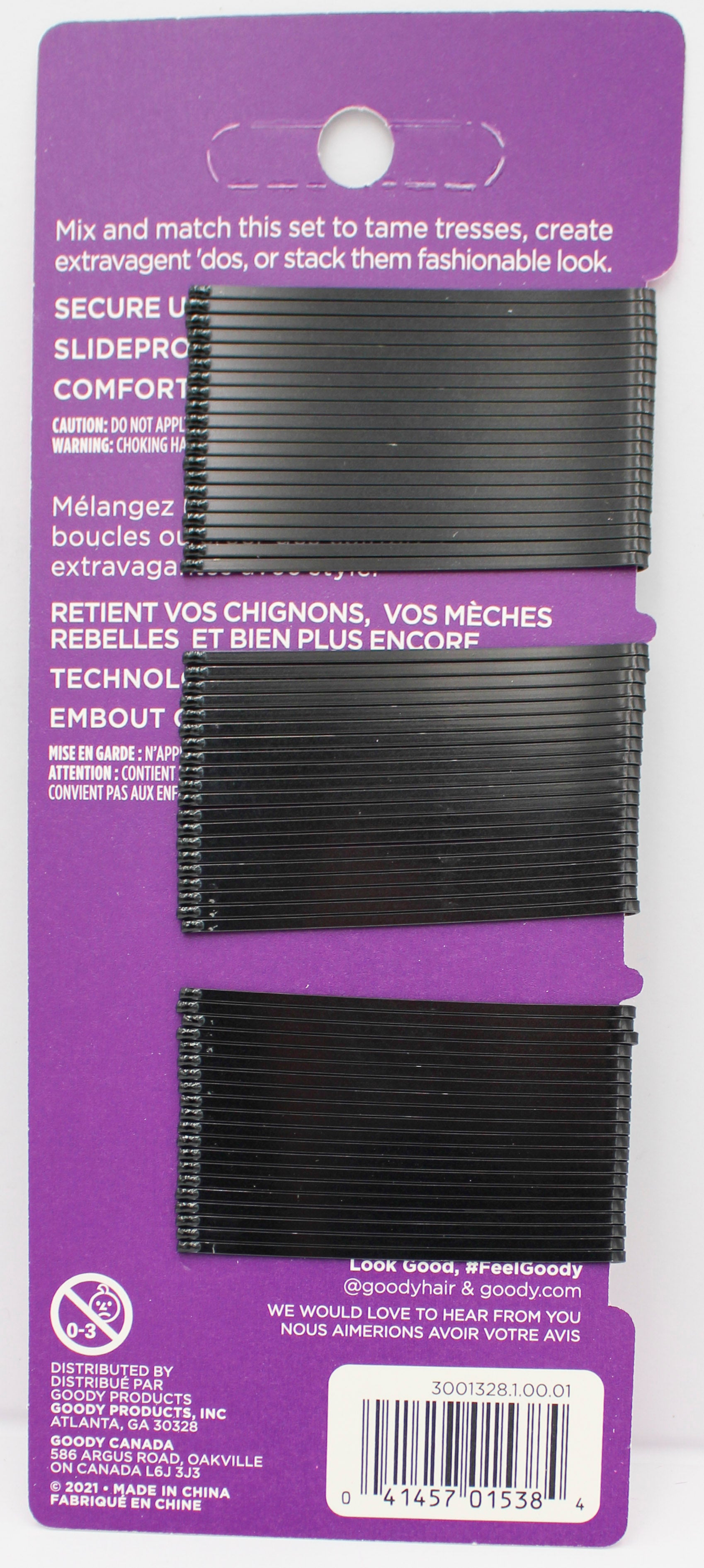 GOODY BOBBY PINS 60CT BLACK NI