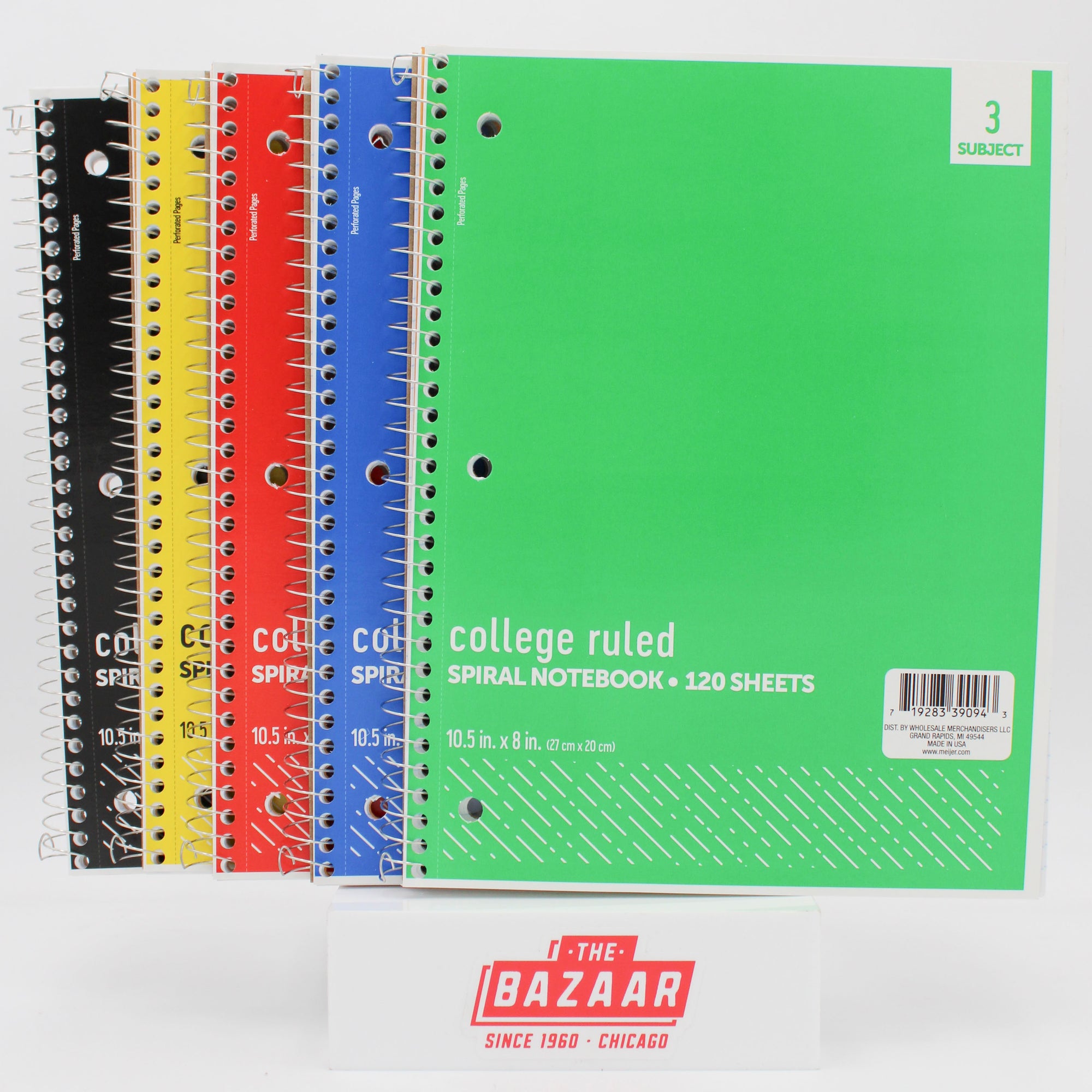 TOP FLIGHT 3 SUBJECT 120 SHEET NOTEBOOK