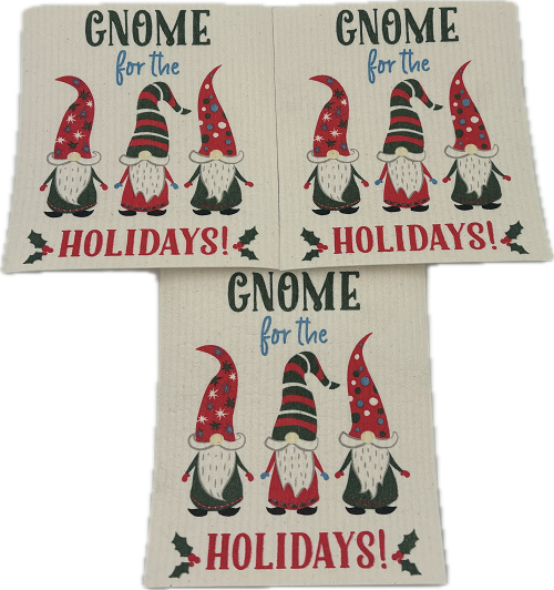 GNOME HOLIDAYS SWEDISH DISHCLOTH SPONGE - ASSORTED