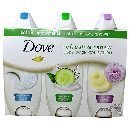 DOVE BODYWASH 24oz/3PK-RFRSH/RENEW