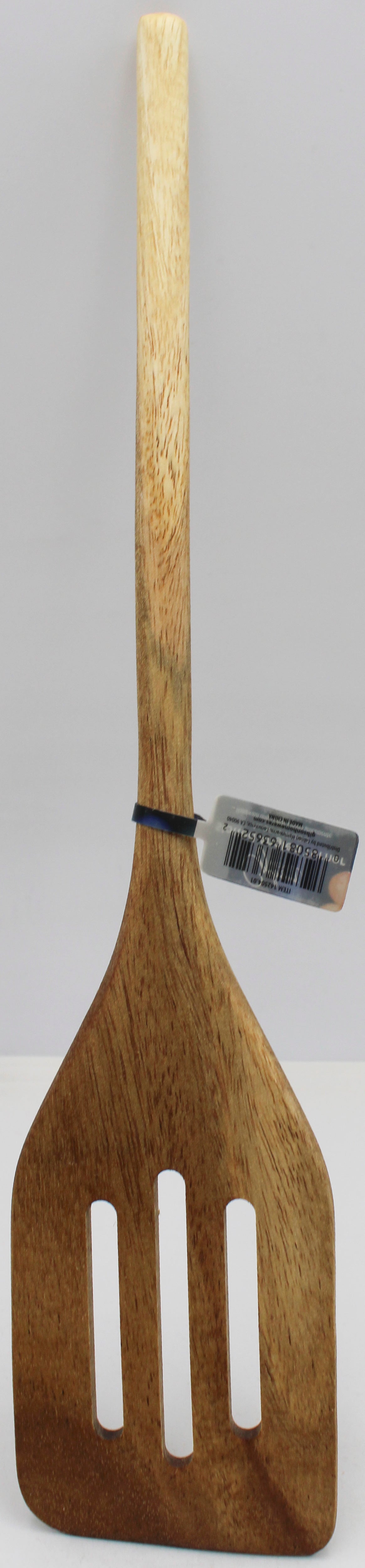 GIBSON HOME - 12in SLOTTED ANGLED TURNER ACACIA WOOD NI