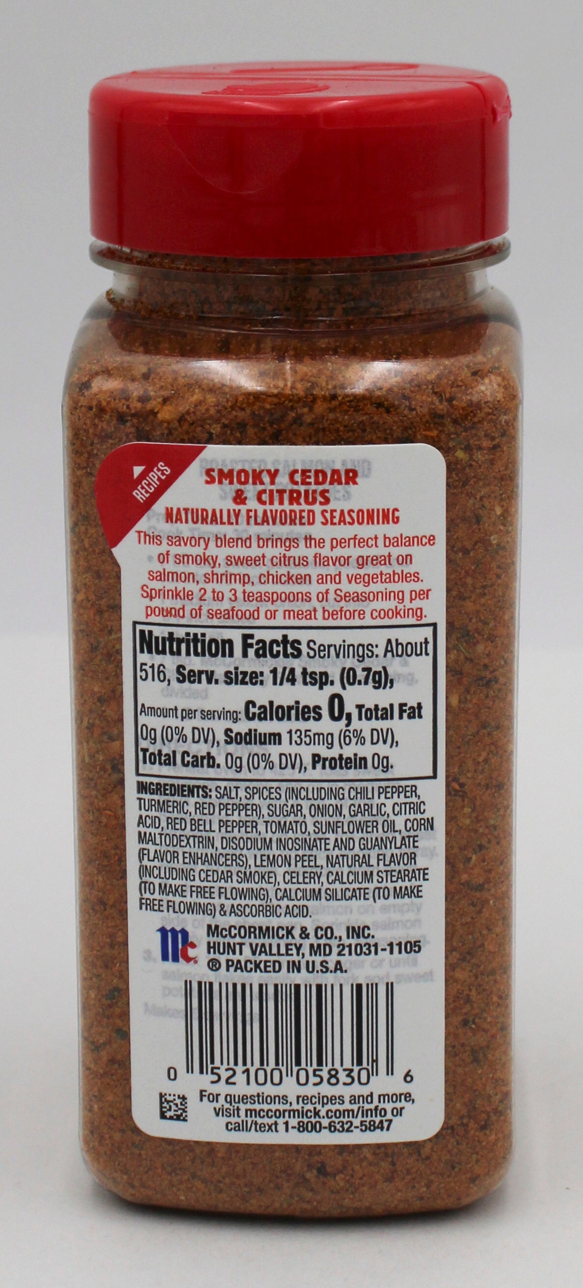MCCORMICK SMOKY CEDAR & CITRUS SEASONING  12.75 Oz BB 1/13/27