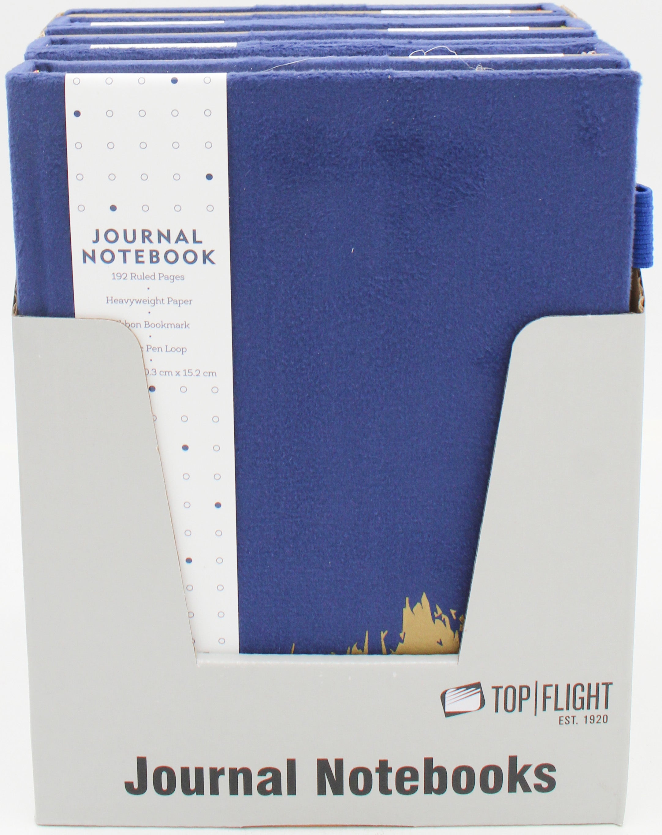 TOP FLIGHT BLUE VELVET JOURNAL 6" X 8"