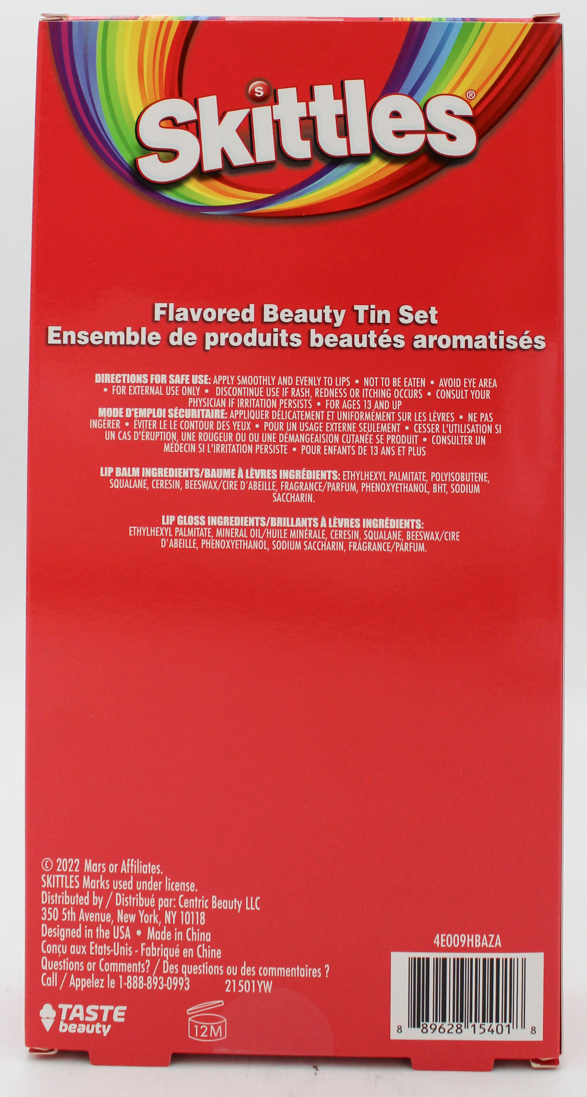 SKITTLES FLAVORED BEAUTY TIN SET NI