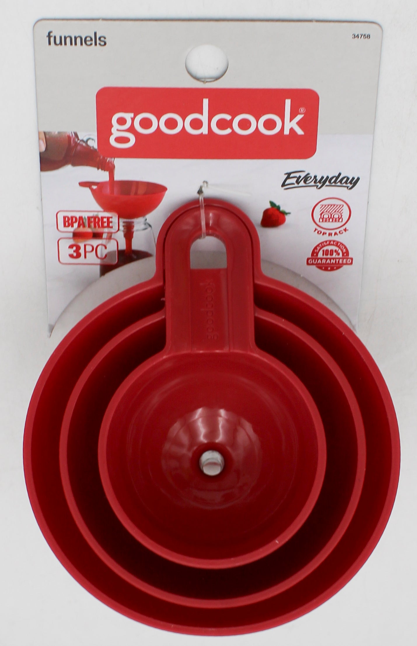 GOOD COOK SILVER 3PC FUNNEL SET
