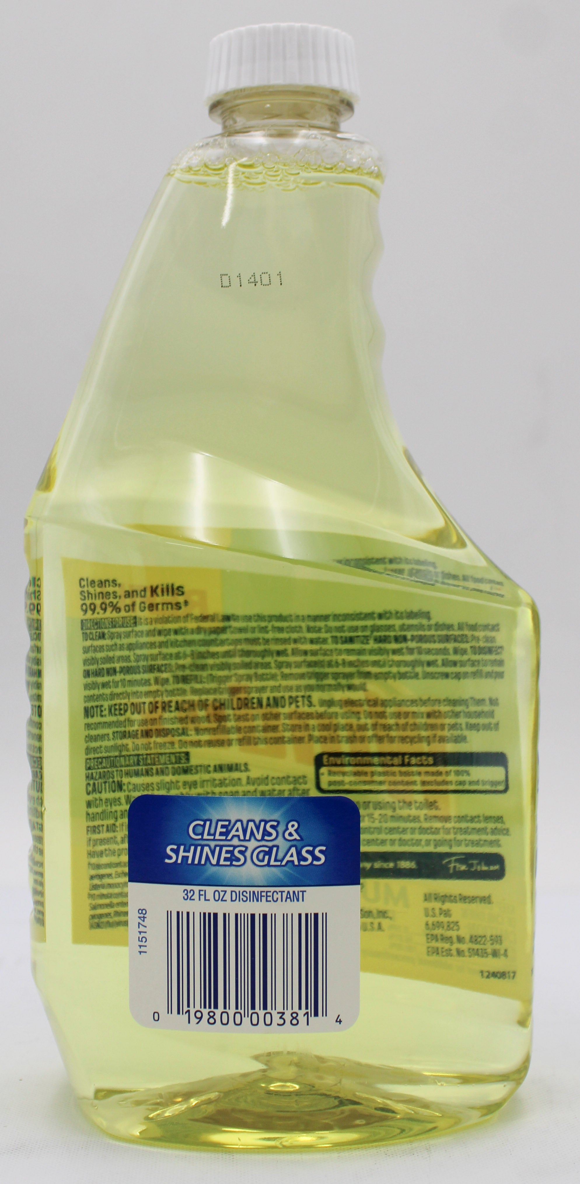 WINDEX MULTI SURFACE DISINFECTANT CLEANER REFILL 32oz US