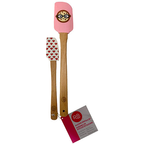 SILICONE SPATULA SET 2PC-FACE/HEART