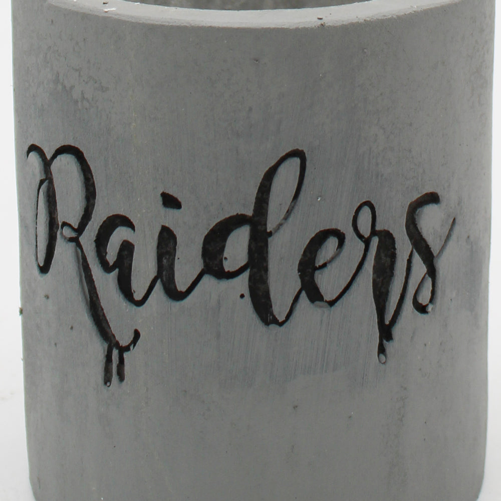 LAS VEGAS RAIDERS CEMENT PLANTER -4IN -EMPTY