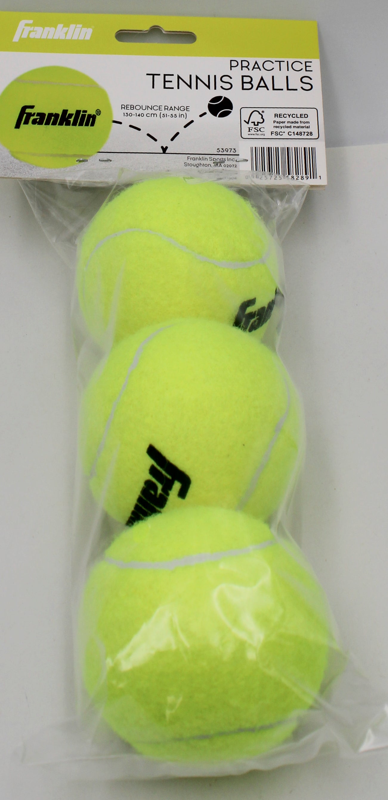 FRANKLIN PRACTICE TENNIS BALLS 3ct