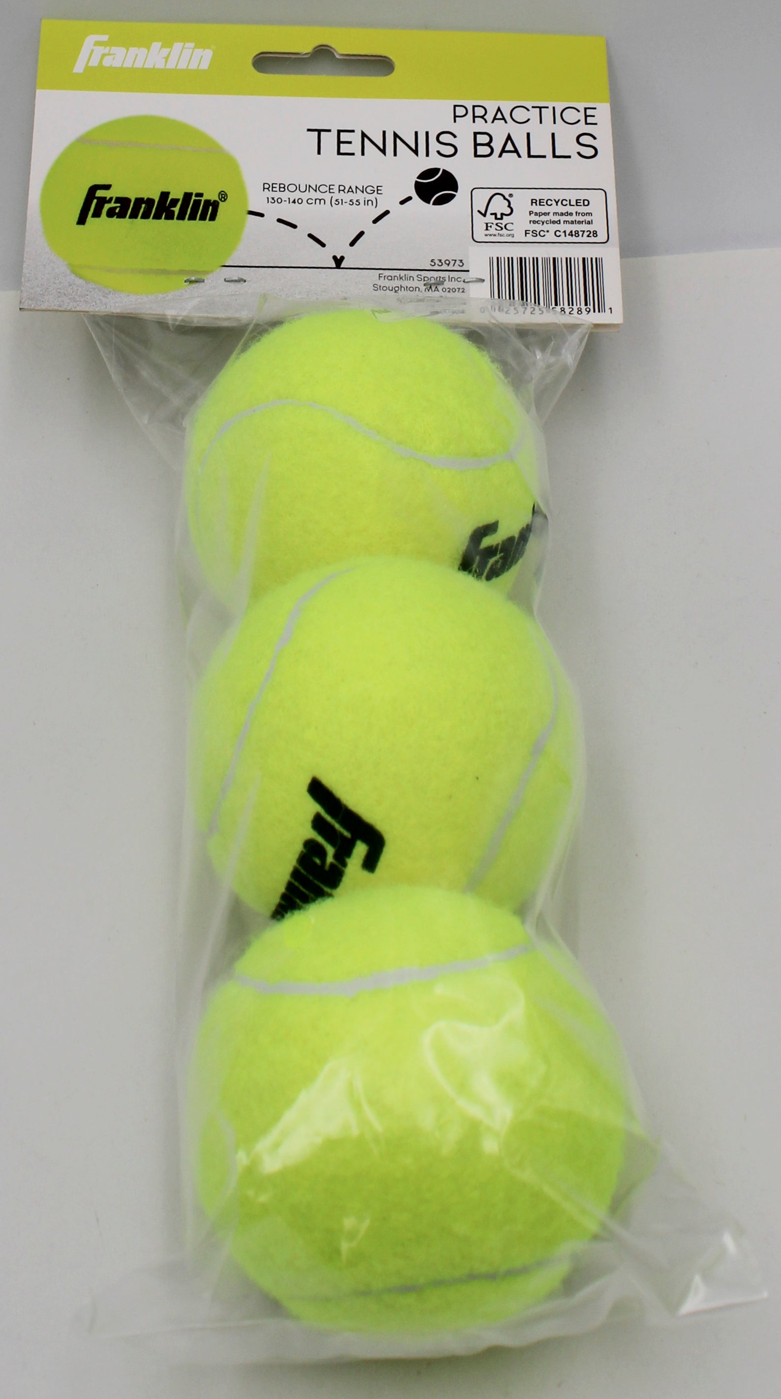 FRANKLIN PRACTICE TENNIS BALLS 3ct