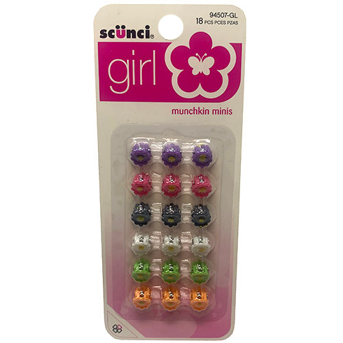 Scunci Mini Hairclips 18ct Girls - Bulk Pack