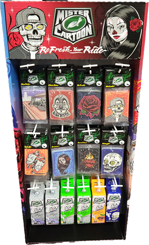 SP MISTER CARTOON AUTO FOGGER & 3CT AIR FRESHENER ASSORTER DISPLAY