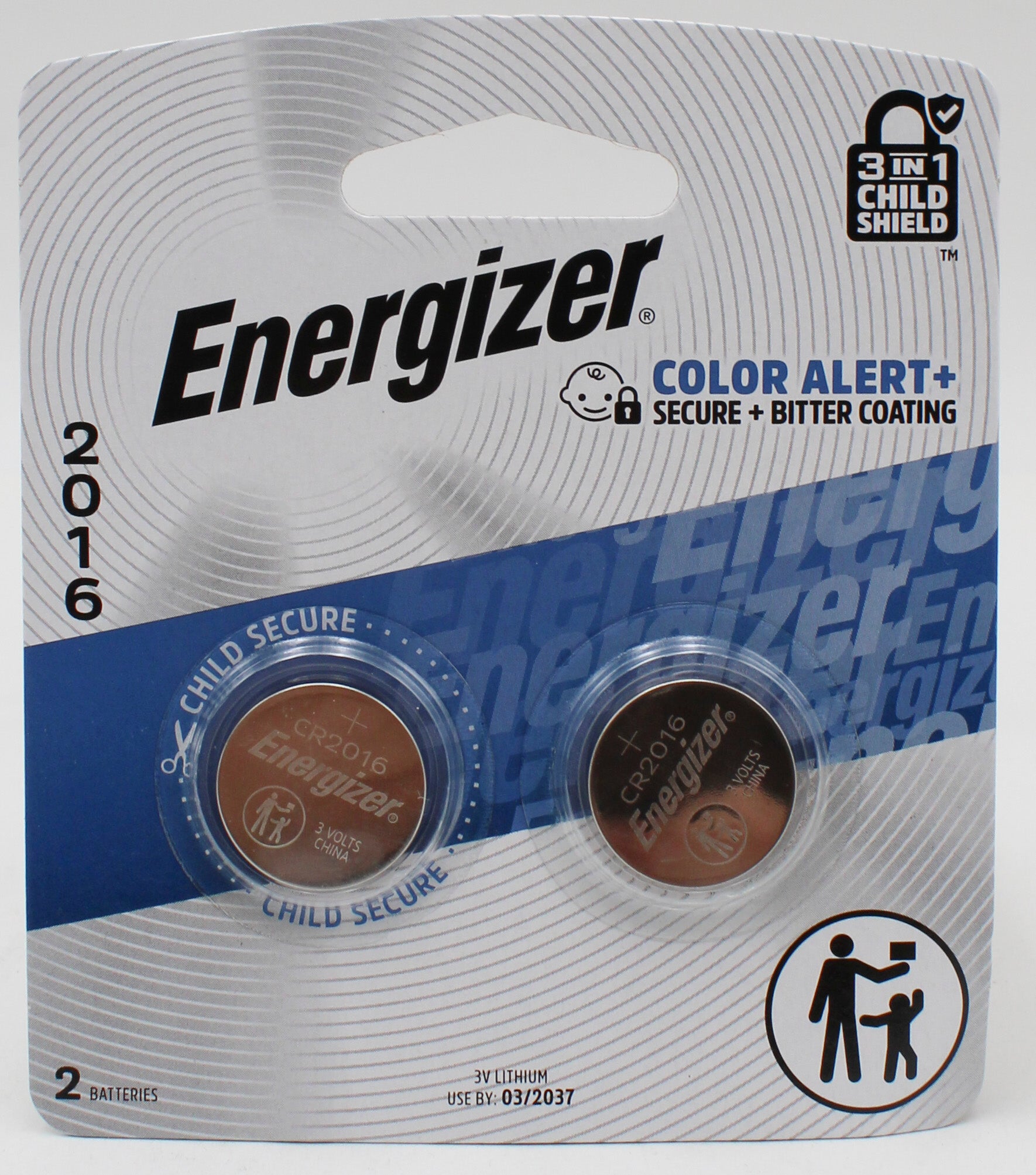 ENERGIZER 2016 3V LITHIUM COIN BATTERIES 2 PACK EXP 3/31/2037